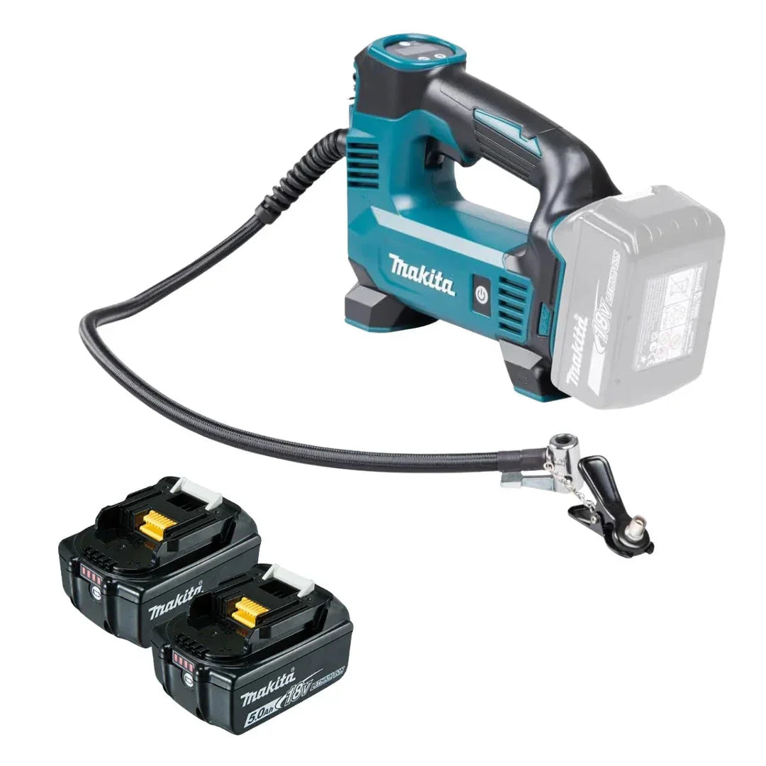Makita BL1850B Battery Twin Pack 18V 5.0Ah + DC18RC Charger Set with Makpac Case