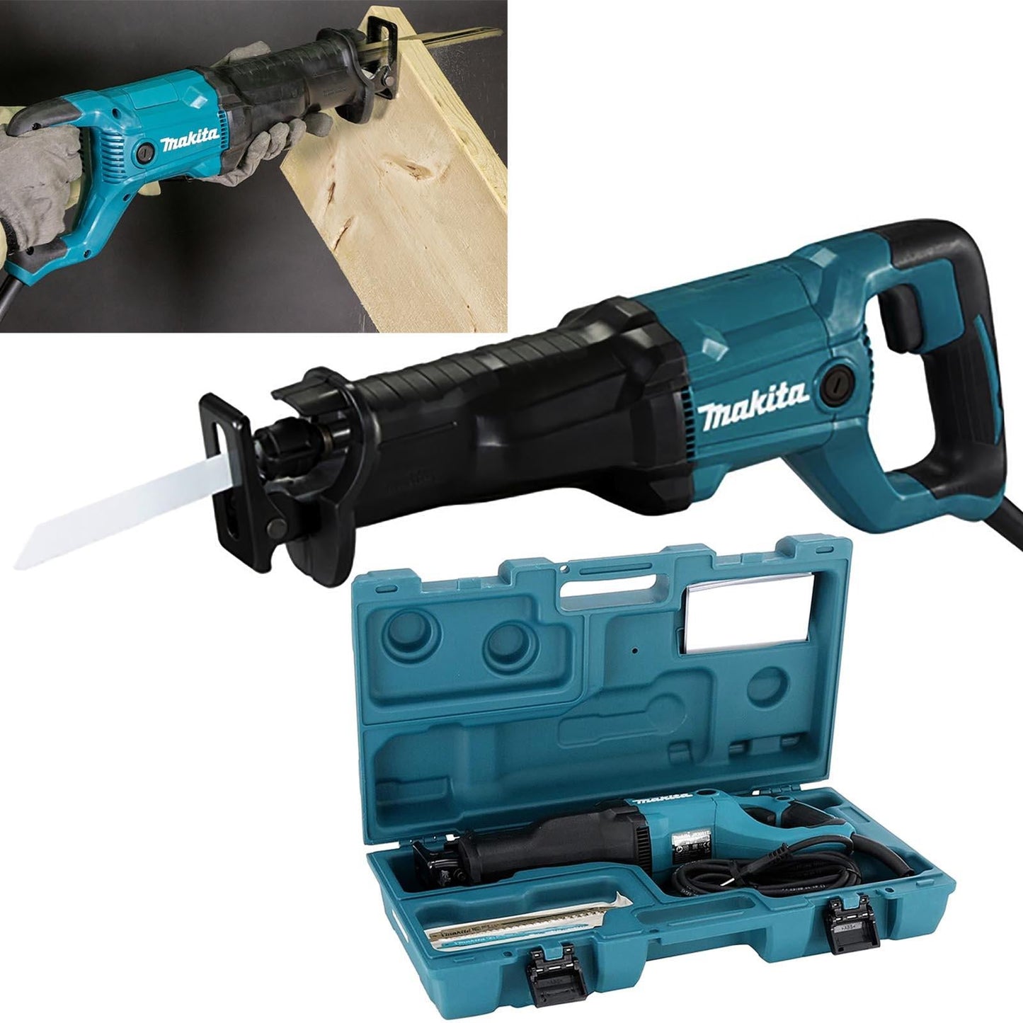 Makita JR3051TK 1200W Reciprocating Saw – 240V Heavy-Duty Cutting Tool