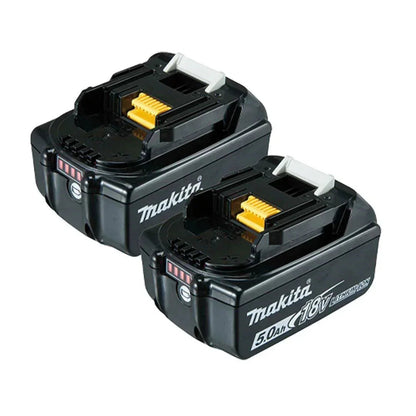 Makita BL1850B 18V 5.0Ah Battery Twin Pack + DC18RC Charger with Makpac Case
