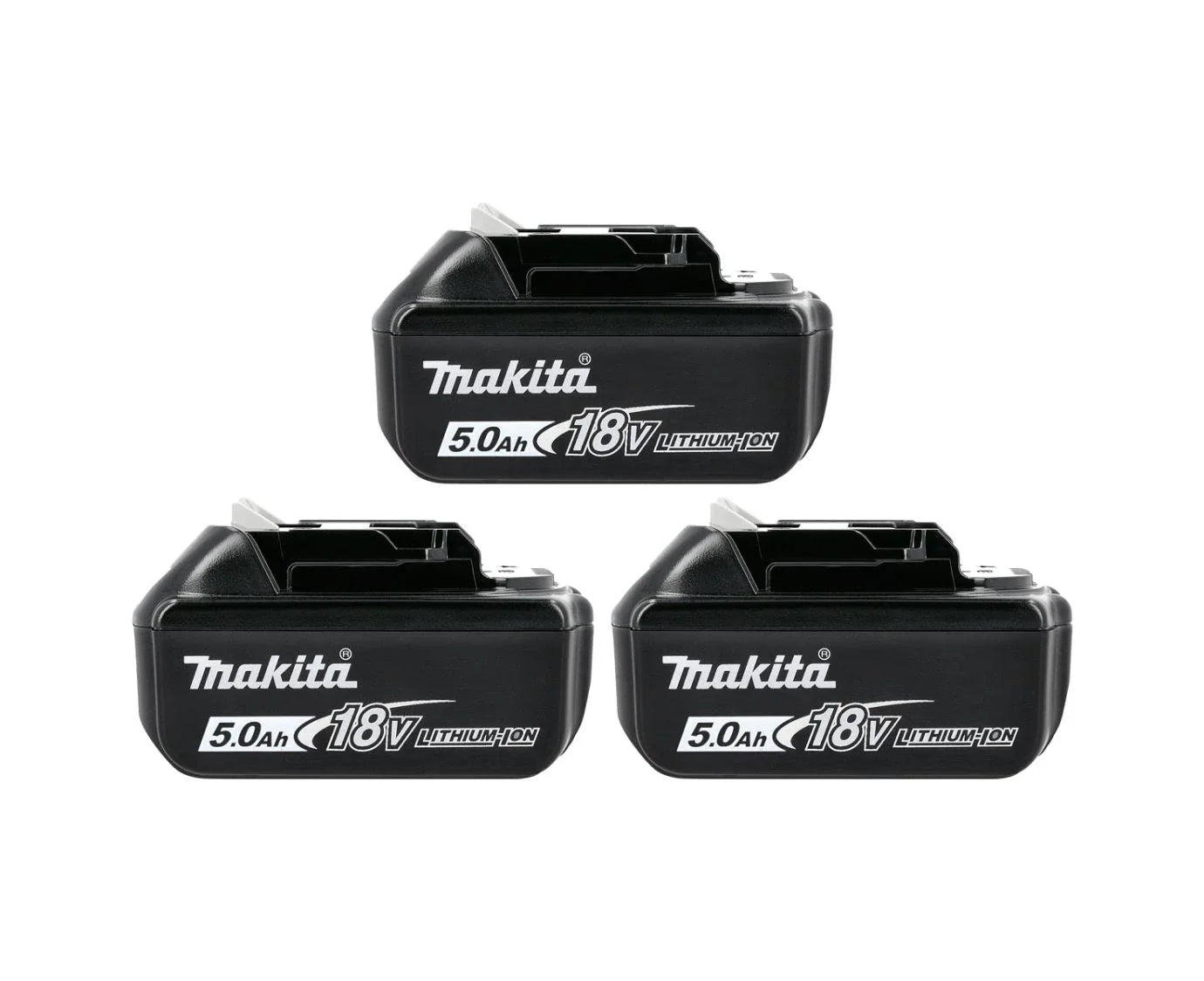 Makita 18V LXT 5.0Ah BL1850B Batteries – 3-Piece Professional Set