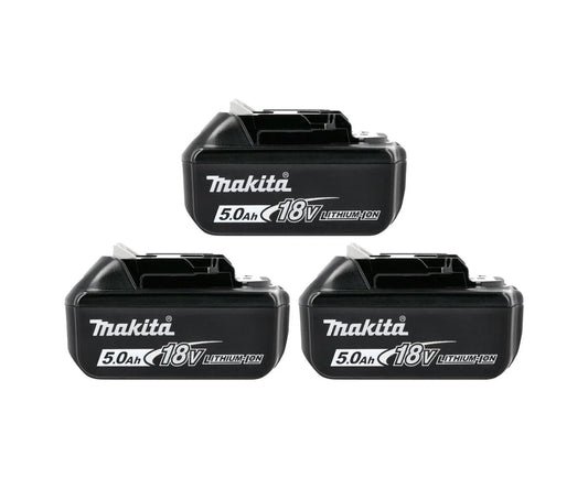 Makita 18V LXT 5.0Ah BL1850B Batteries – 3-Piece Professional Set
