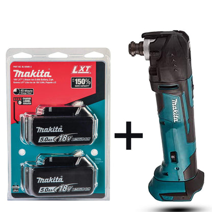 Makita 18V LXT BL1850B 5.0Ah Battery Twin Pack & DC18RC Fast Charger Set (Makpac Box)